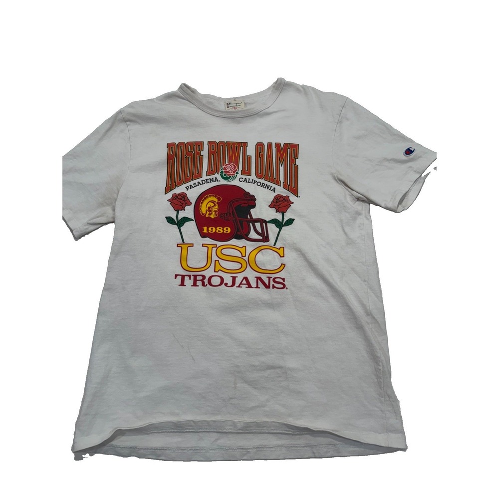 Vintage Champion USC Trojans 1989 Rose Bowl Game T Shirt Small Pasadena Calif